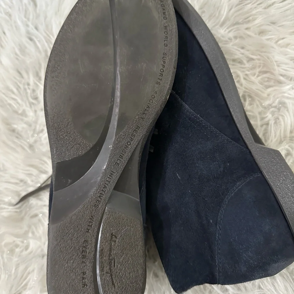 Salvatore Ferragamo Midnight Suede Chukka Boots Sz 8